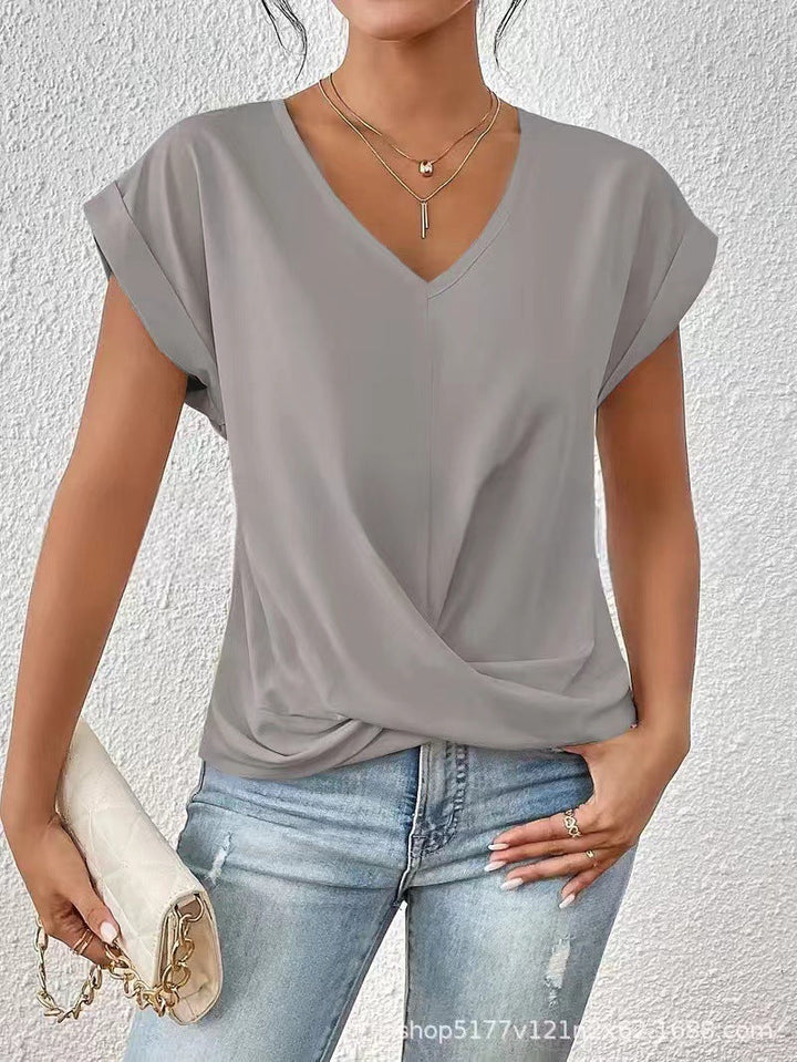 ELEGANT V-NECK T-SHIRT FOR WOMEN
