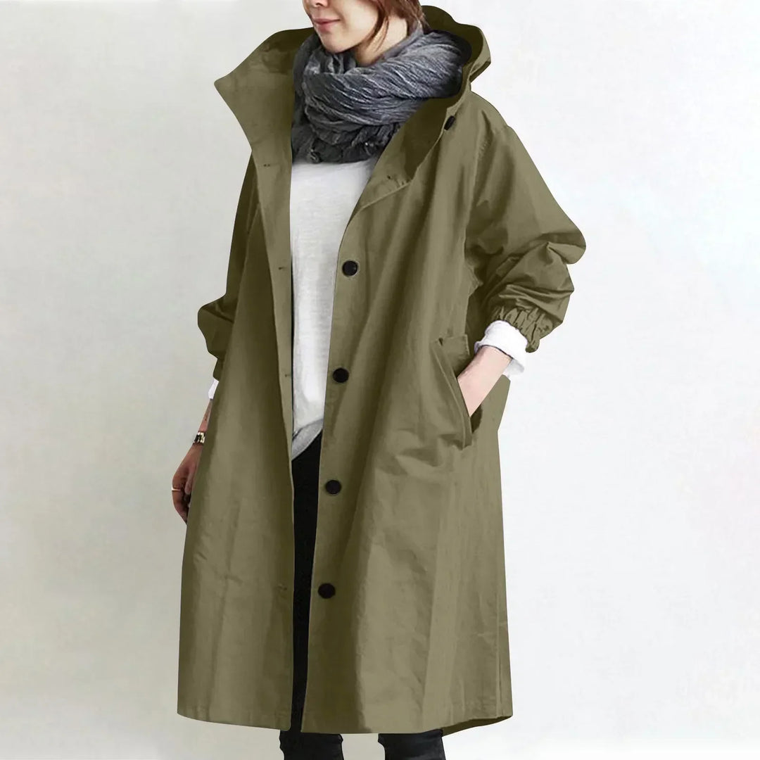 LONG RELAXED COAT FOR WOMEN