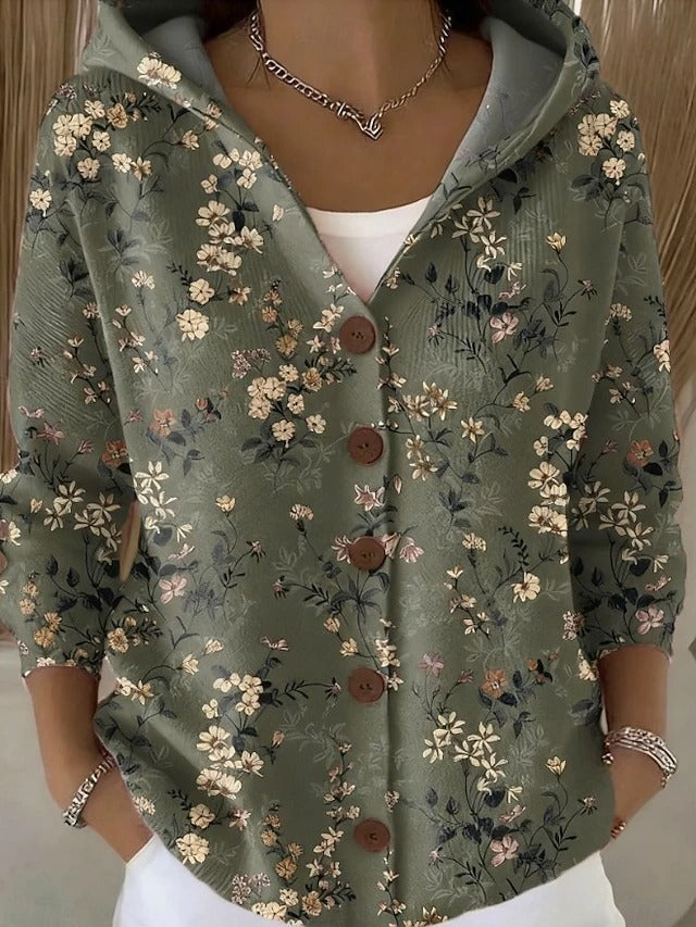 PATCHWORK HOODED VEST FOR WOMEN