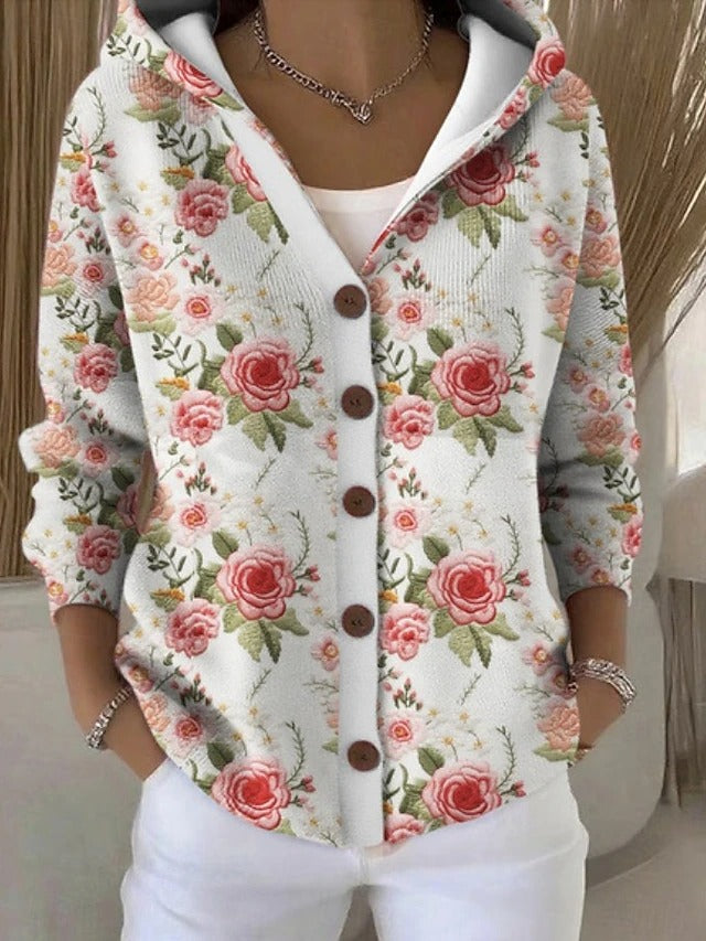 PATCHWORK HOODED VEST FOR WOMEN