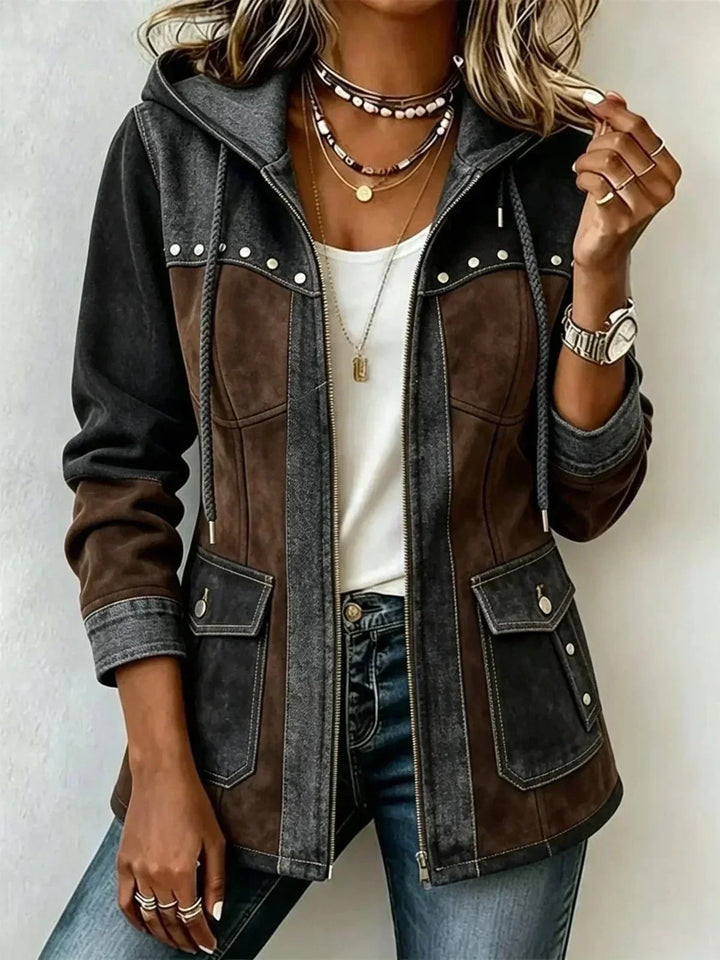 CONTRASTING HOODIE FOR WOMEN