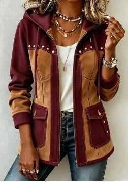 CONTRASTING HOODIE FOR WOMEN