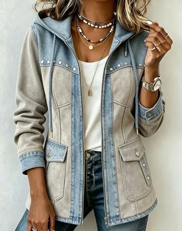 CONTRASTING HOODIE FOR WOMEN