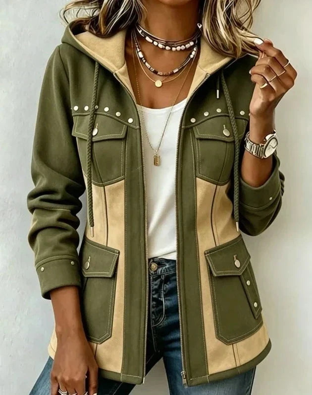 CONTRASTING HOODIE FOR WOMEN