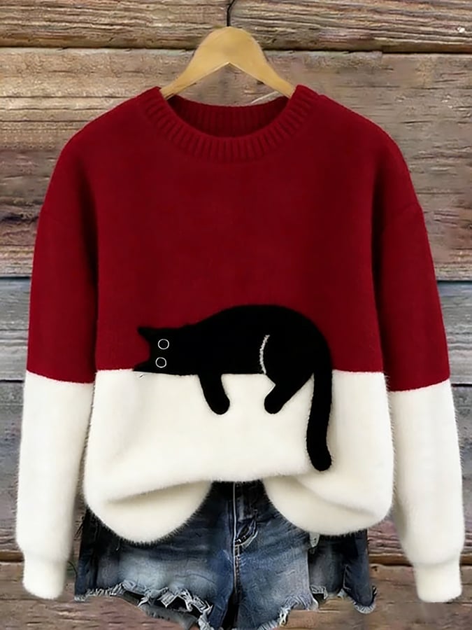 LOOSE PATTERNED PULL OVER FOR WOMEN