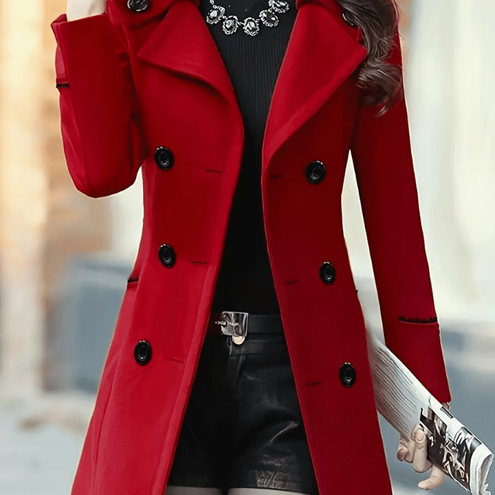DOUBLE-BREASTED WOMEN'S COAT