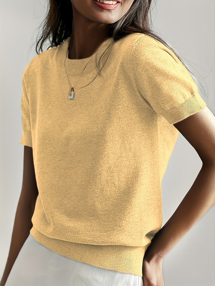 SUMMER PULLOVER WITH SHORT SLEEVES FOR WOMEN