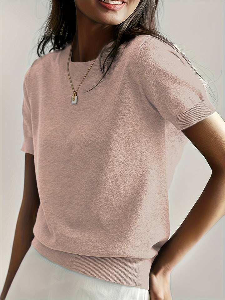 SUMMER PULLOVER WITH SHORT SLEEVES FOR WOMEN
