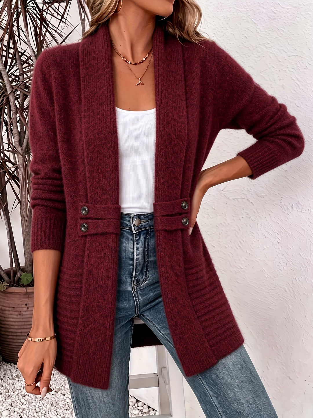 SHAPED OPEN CARDIGAN FOR WOMEN