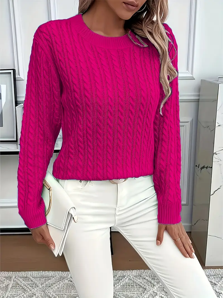 COZY ROUND NECK SWEATER FOR WOMEN