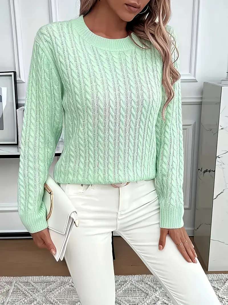 COZY ROUND NECK SWEATER FOR WOMEN