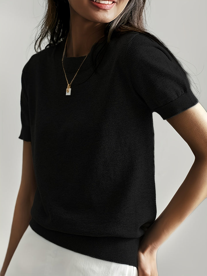 SUMMER PULLOVER WITH SHORT SLEEVES FOR WOMEN