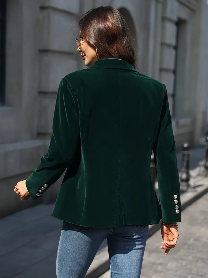 TAILORED BLAZER WITH GOLD BUTTONS FOR WOMEN