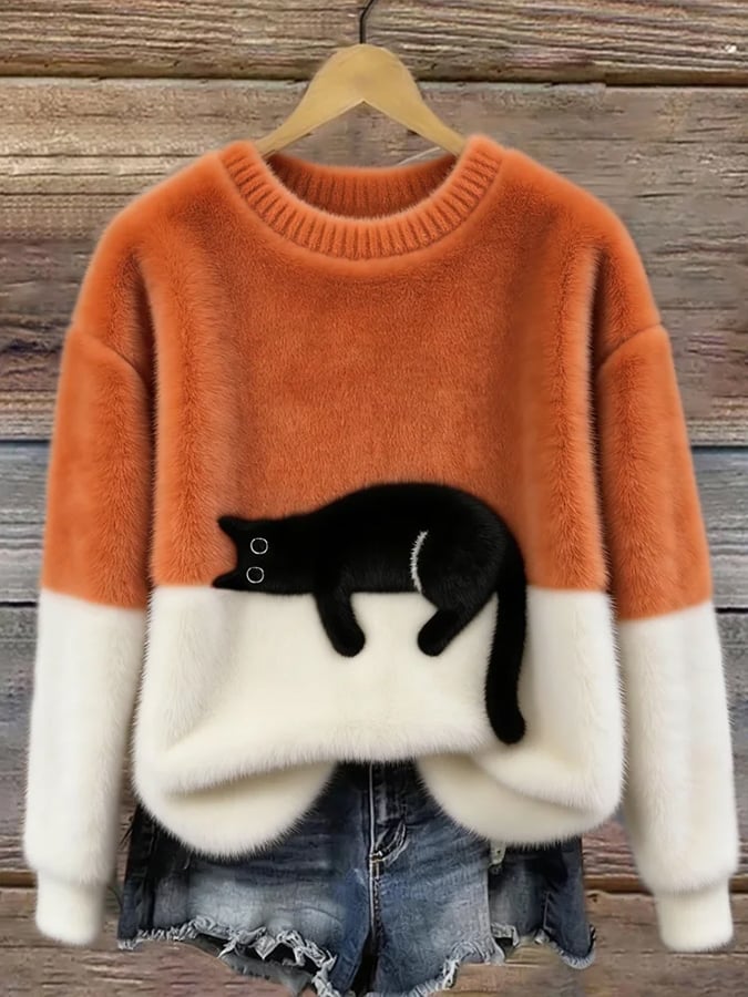 LOOSE PATTERNED PULL OVER FOR WOMEN