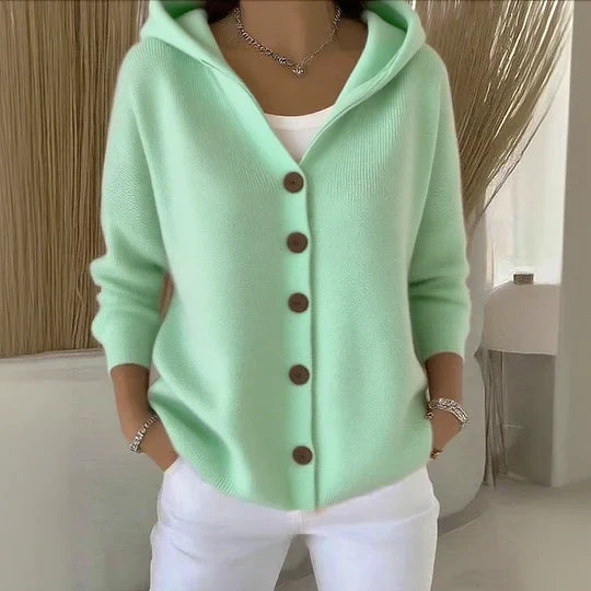 WOMEN’S LONG SLEEVE HOODED CARDIGAN