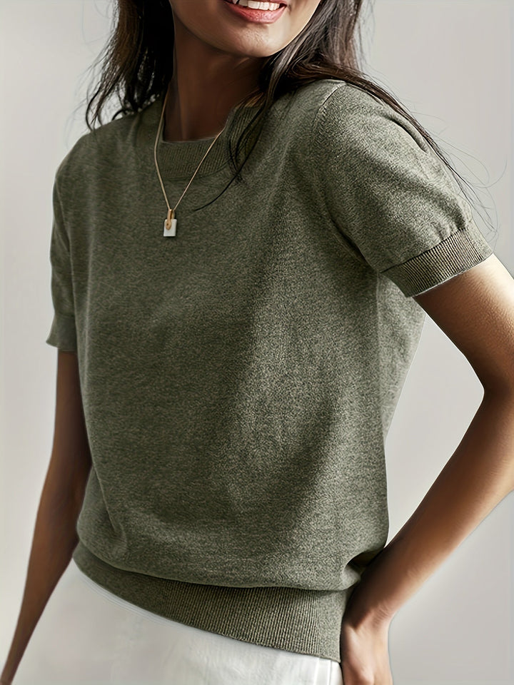 SUMMER PULLOVER WITH SHORT SLEEVES FOR WOMEN