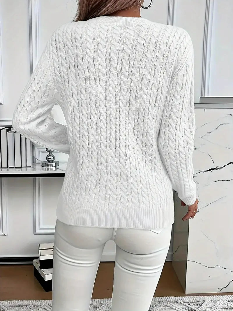 COZY ROUND NECK SWEATER FOR WOMEN