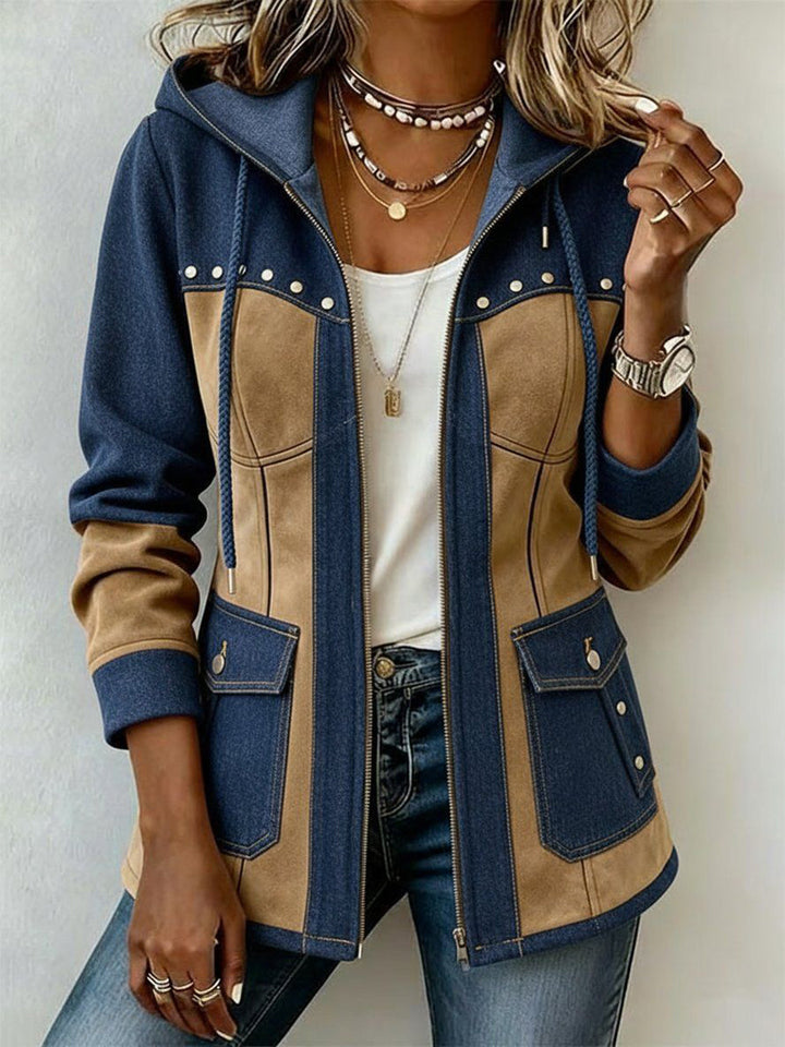 CONTRASTING HOODIE FOR WOMEN