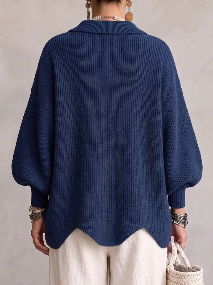 WOMEN’S ELEGANT OVERSIZED COLLARED CARDIGAN