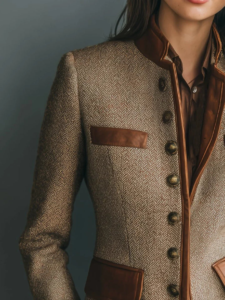 WOMEN’S VINTAGE HERRINGBONE TWEED JACKET