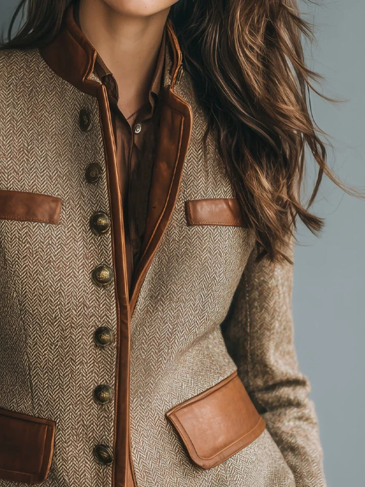 WOMEN’S VINTAGE HERRINGBONE TWEED JACKET
